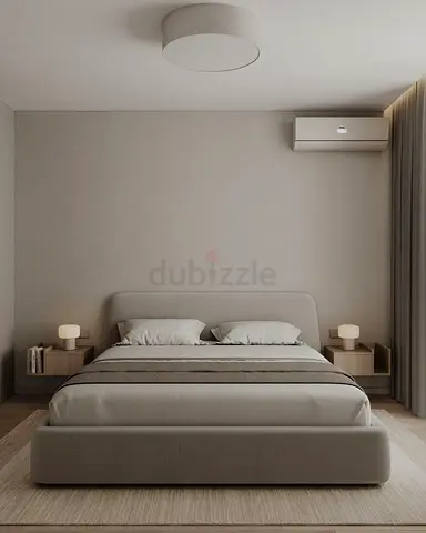 Modern Upholstered Bed Frame with Headboard