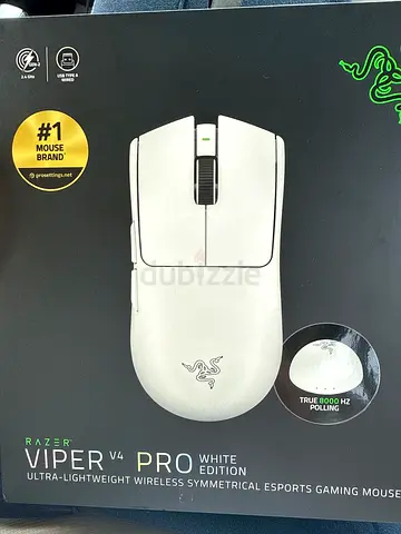 Razer Viper V4 Pro White Wireless Gaming Mouse - Excellent Condition