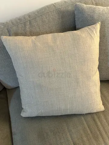 A pair of Beige decorative throw cushion - 45x45cm