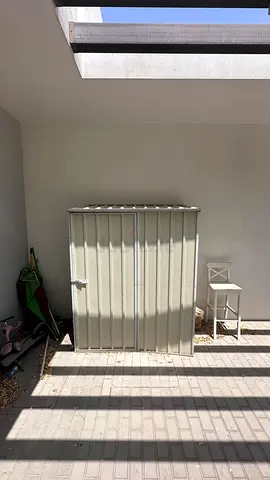 Metal Outdoor Storage Shed - Compact, Good Condition