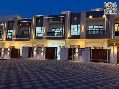 Villa for sale in Ajman | Al Helio 2 area | 4 bedrooms, majlis, living room, maid's room, and roof terrace | Freehold | Price includes registration fe
