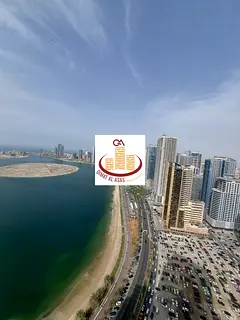 3 rooms and a living room with a balcony + sea view on Al Mamzar Corniche