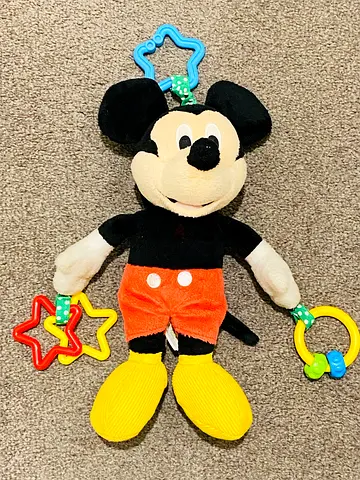 Mickey Mouse Stroller or Car Seat Activity Soft Toy