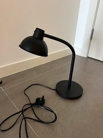 Black work desk lamp