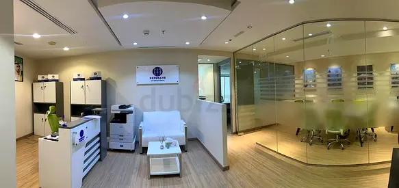 Premium Furnished office for Rent in Fifty One Tower - Business Bay (1,152 sq ft), Canal View