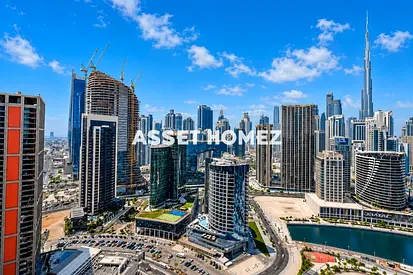 شقة مفروشة بغرفة نوم واحدة | بينينسولا فور ذا بلازا | إطلالات على القناة وبرج خليفة