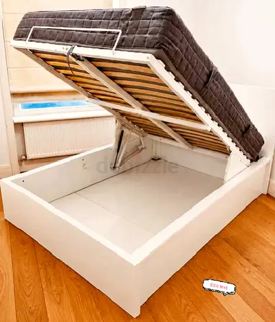 IKEA Malam Ottoman king size size 180×200cm bed with inside full storage and IKEA mattress