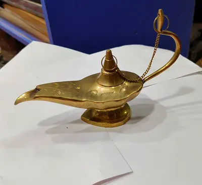 Brass Aladdin lamp-17cm length