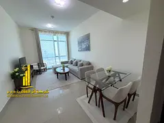 Sea view. Luxury apartment, second occupancy. One bedroom, living room with open balcony. Ajman Corn