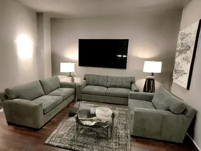 Six seater crate and barrel sofa