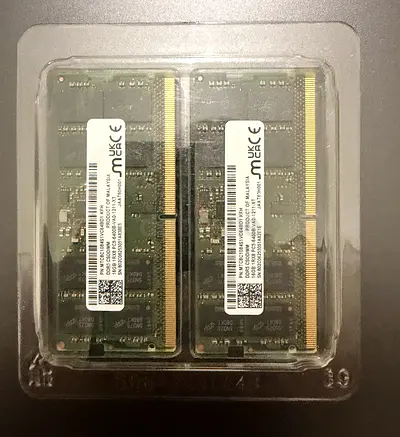Brand New Micron 32GB (2x16GB) DDR5 6400MHz Laptop RAM (SO-DIMM)