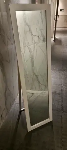 Full-Length Free-Standing White Mirror - Good Condition