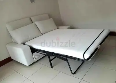 Comfortable 2 Seater White Fabric Sofa-bed vimle IKEA