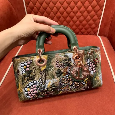 DIOR Lady-Joy bag embroidered flower colorful