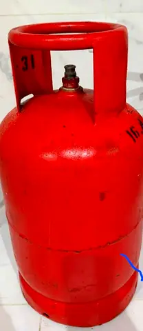 Used Small Red Gas Cylinder (Refillable) - Good Condition