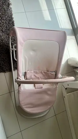 Light Pink Baby Bouncer with Toy Bar mamas and papas