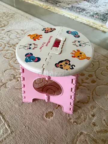 Foldable Pink Kids Step Stool - Lightweight & Portable