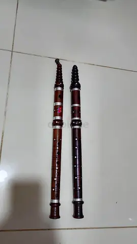 2 pieces of 👉🏻 🪈 🪈 Wooden nepali Bansuri/Shehnai-style Flute - Handmade, Good Condition ,
