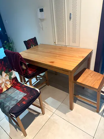 IKEA JOKKMOKK Dining Table + 4 Chairs – Solid Pine – Excellent Condition