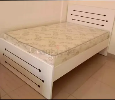 BRAND NEW DOUBLE SIZE WOOD BED WITH MATTRESS 120X190 CM