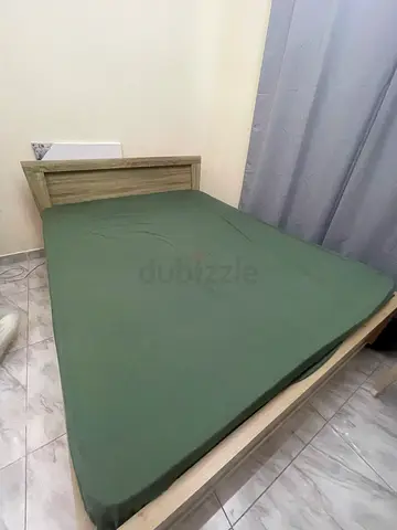 Wooden Queen Bed 4x Frame with Mattress - Good Condition