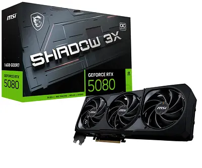 MSi Nvidia RTX 5080 Shadow 3x Brand New Factory Sealed Gaming Graphics Card 16GB GDDR7