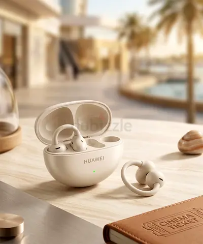 Huawei FreeBuds with Ear Hooks - White, Condition Excellent