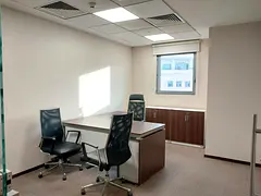 FULLY FURNISHED OFFICE FOR RENT | WITH EJARI | READY TO MOVE | NO COMMISSION | FULL WINDOW VIEW