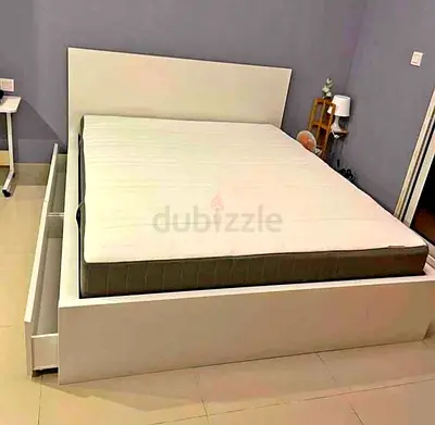 Ikea Malm bed with mattress king size