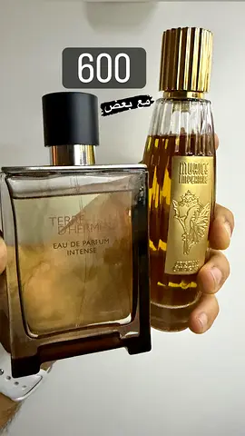 Two men's fragrances - Terre d'Hermes Intense + classic oud-style bottle (used)