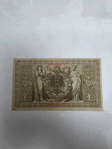 Vintage 1000 Currency Banknote with Ornate Crest - Collectible