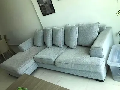 Looks like new condition the one brand Kingston lshape sofa