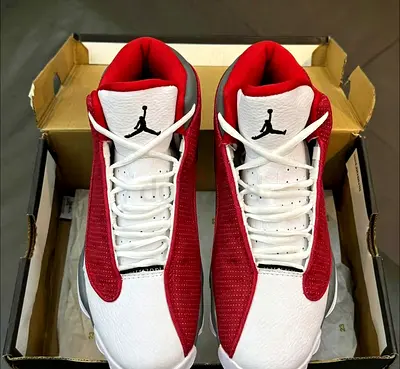 Red and White Air Jordan Retro Sneakers - Sizes available