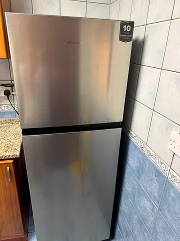 Hisense 2-Door Silver Refrigerator - Good Condition - Moving Out Sale