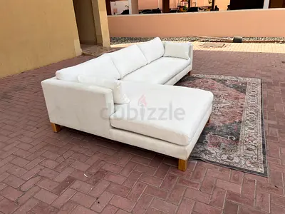 Crate&barrel L Shape Original Sofa Beige