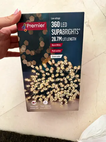 Premier 360 LED Supabrights 28.7m String Lights - New in Box christmas lights