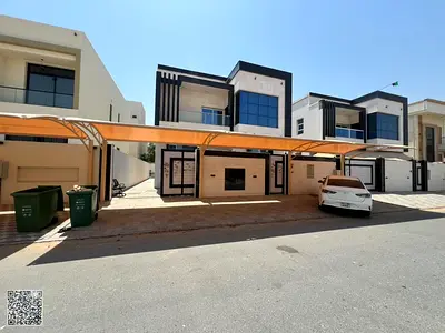 Villa for annual rent consisting of five master bedrooms, excellent spaces, very prime location near the Dubai exit