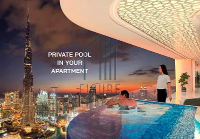 TOP FLOOR,CORNER UNIT,PRIVATE POOL,OP PRICE,HIGH ROI,BURJ KHALIFA VIEW,fully furnished