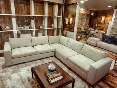 Pottery Barn beige color corner sofa set