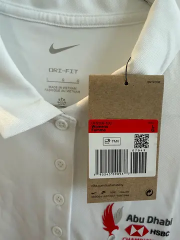 White Nike Dri-FIT Polo Shirt - New with Tags Large womens