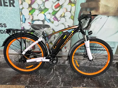 Kugoo v3 Electric Mountain Bike - Rugged Fat-Tire E-Bike with Rear Rack