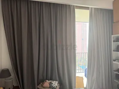 4 CURTAIN SET - BLACKOUT + SHADES (3.5m Height)