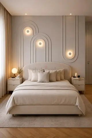 Customised Modern Beige Bed
