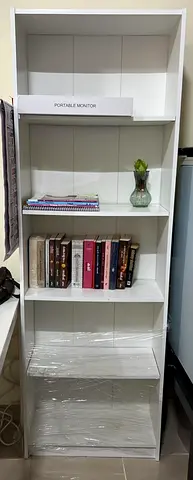 IKEA tall white  5 step  bookcase -new