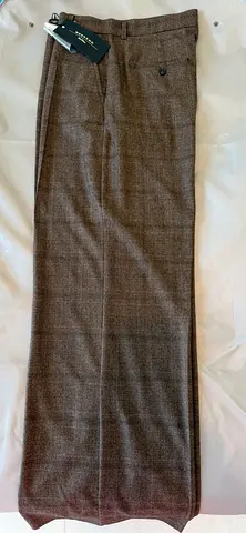 Women Brown Wool Blend Dress Trousers - New with Tags