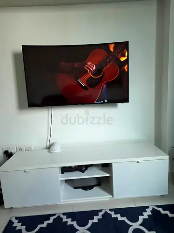 IKEA BESTÅ High Gloss White TV Bench - 160 x 42 x 45 cm