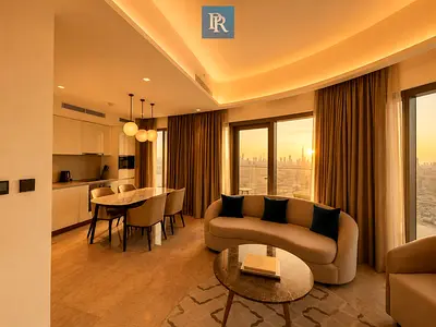 2BR | Burj Khalifa View | High Floor | Address Harbour Point