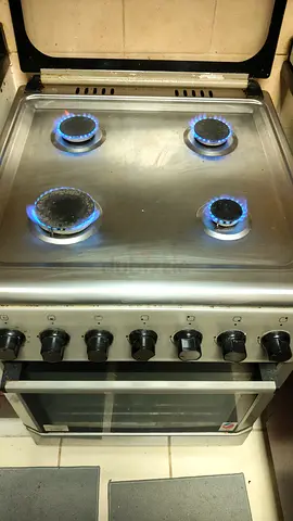 Used 4-Burner Gas Cooker with Oven - Stainless Steel