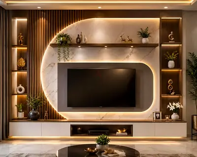 Luxury TV unit wall