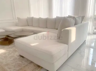 Same like new Condition The _____ One Kingston Sectional Ushape Sofa beige perfect